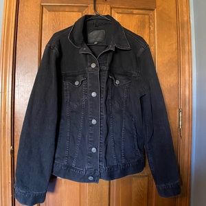 Black American Eagle Denim Jacket